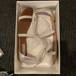 Steve Madden Size 9 Silver Sandals